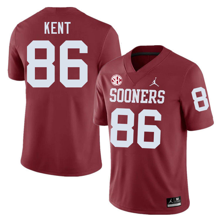 Oklahoma Sooners #86 Carson Kent College Football Jersey Stitched-Crimson